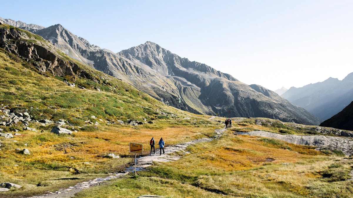 Ausblick auf die Berglandschaft.