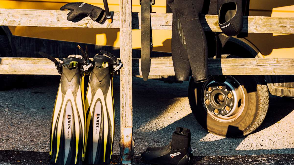 Das Equipment zum Schnorcheln.