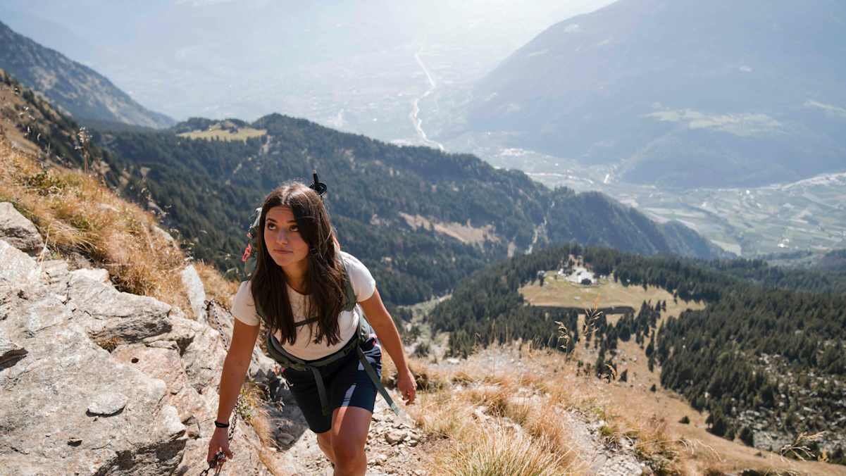 Die Spronser Seenplatte liegt hoch über Dorf Tirol. Die Wanderungen rund um die Seenplatte sind trotz Liftunterstützung anspruchsvoll.
