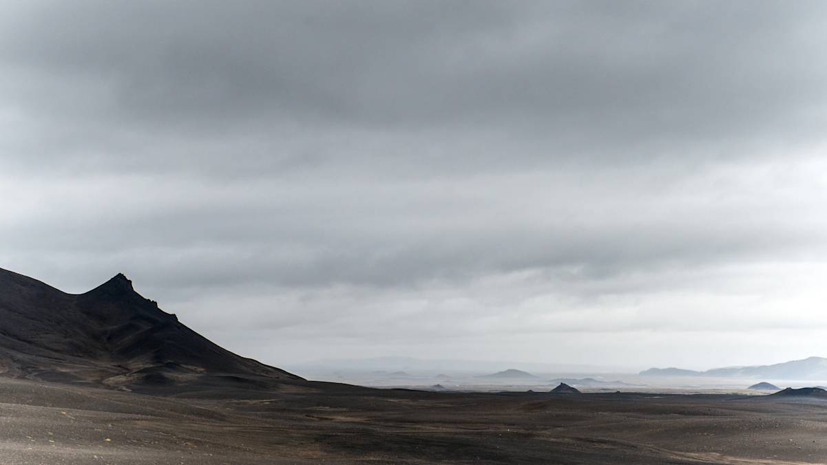 Unwirtliche Landschaft im Norden Islands