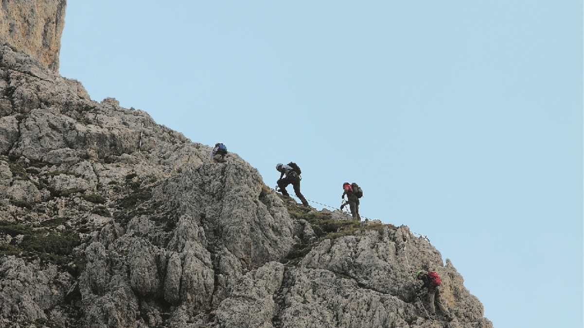 Sportlicher Klettersteig: Via Ferrata della Piramida