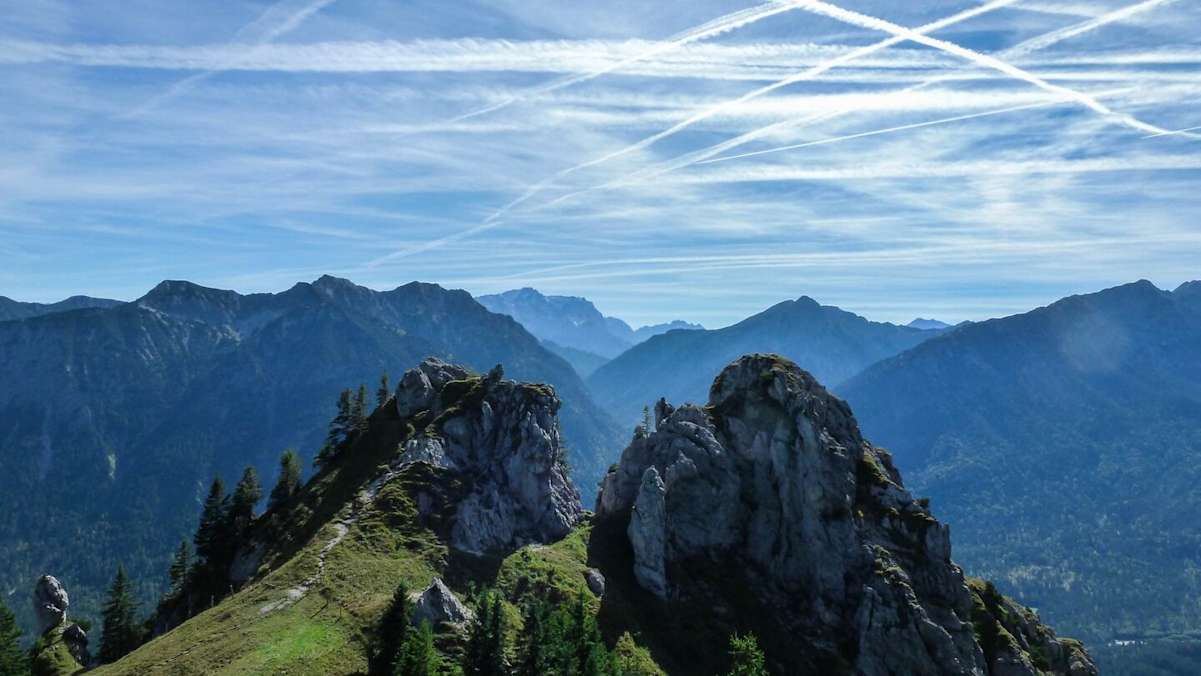 Blick vom Pürschling in Richtung Zugspitze