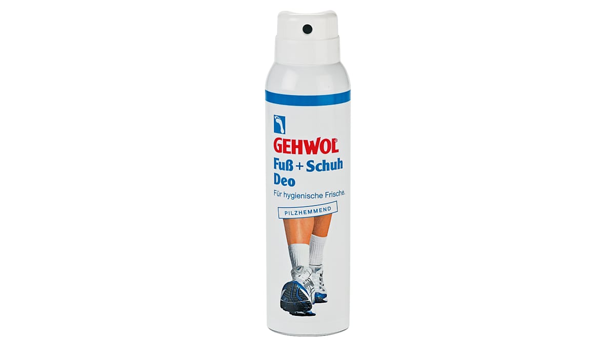 Das Gehwol Fuß & Schuh Deo beseitigt und verhindert den Schweißgeruch an den Füßen und in den Schuhen.