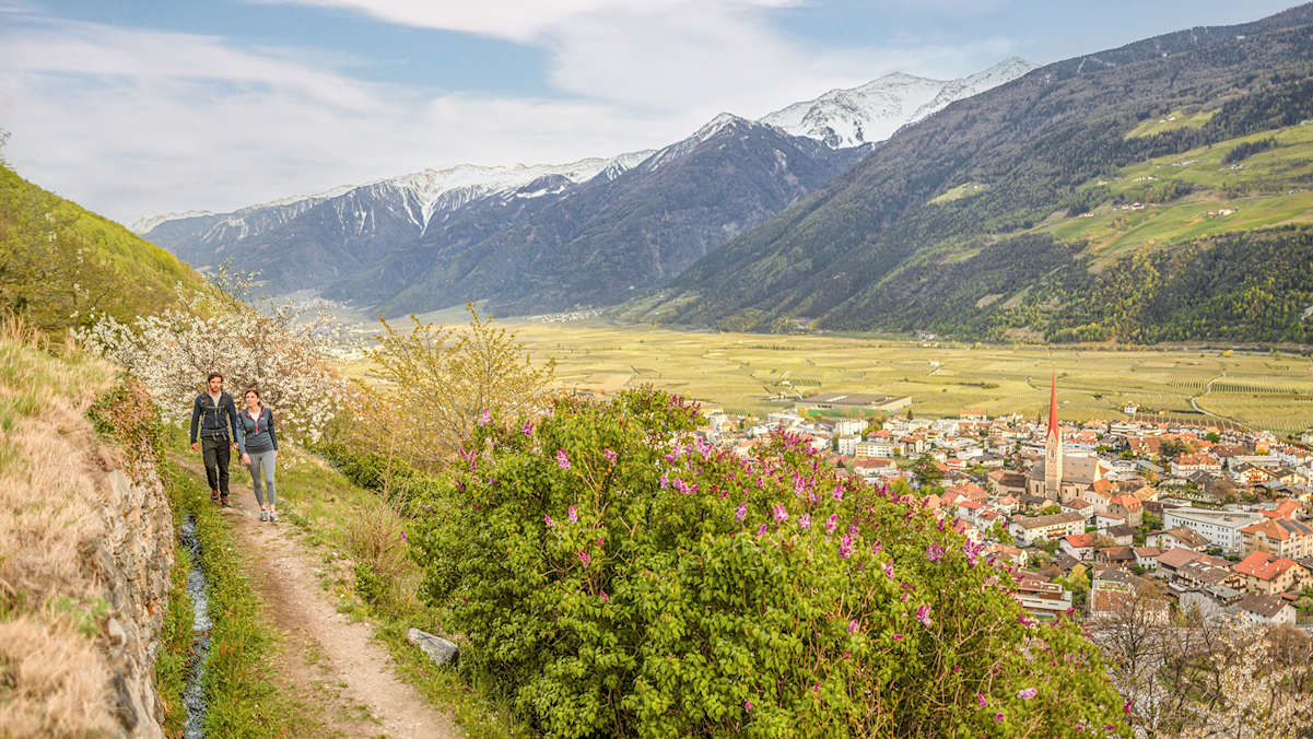 Wanderweg durch die Landschaft - Vinschgau