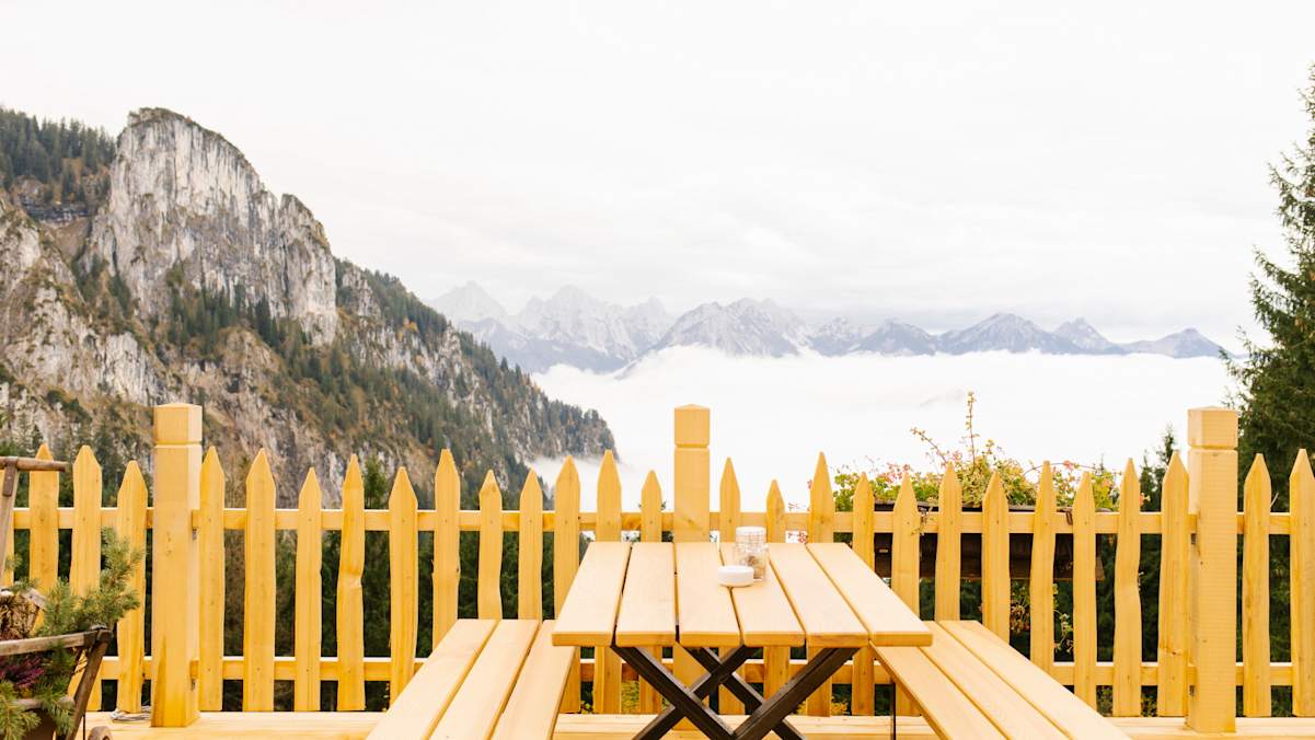 Die wunderschöne Aussicht von der Rohrkopfhütte