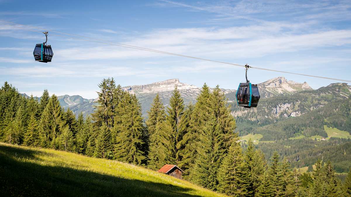 Gondeln der Sollereckbahn in oberstdorf
