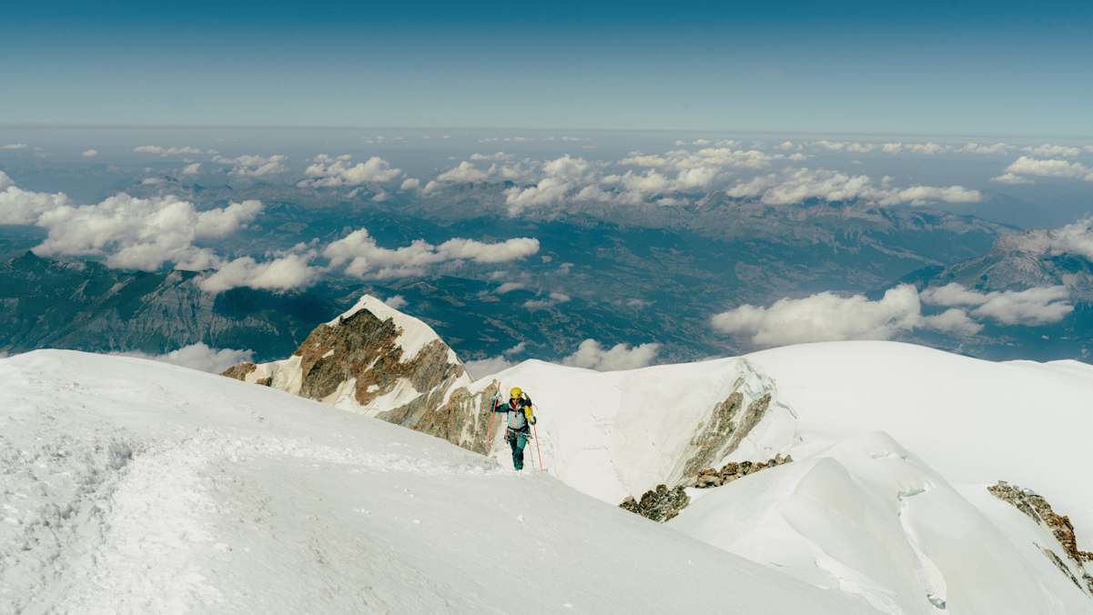 Mont Blanc Gruppe , Frankreich - am Bossesgrat