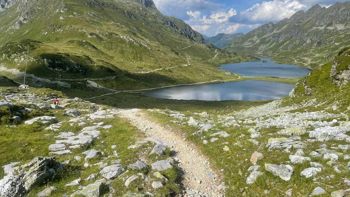 Kurz vor dem Ziel auf Etappe 2 der Lungauer Tauern Krone - die Giglachseen.