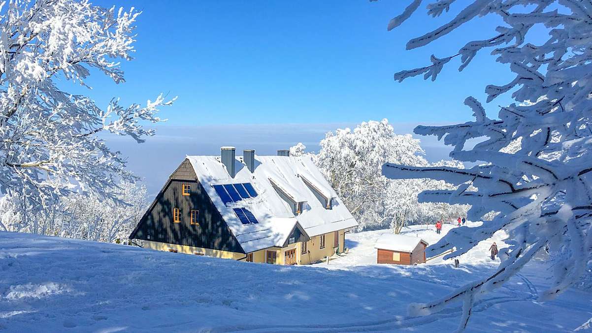Schöpfl-Schutzhaus im Winter