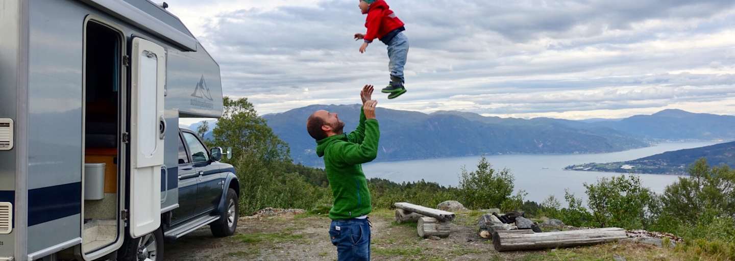 Campen mit Kindern in Norwegen