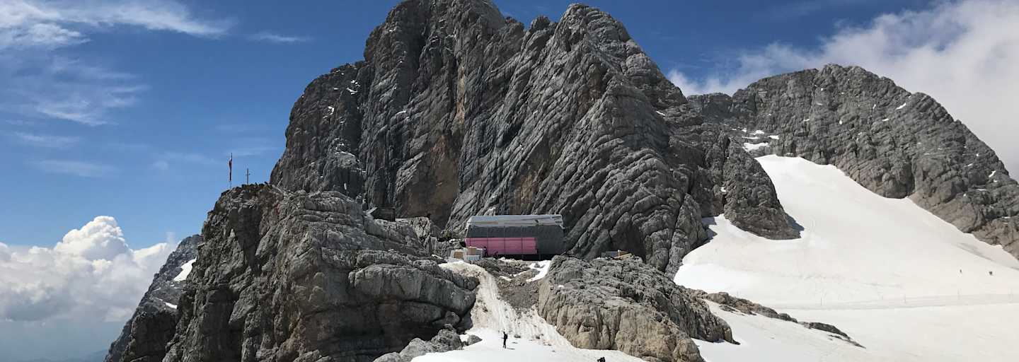 Baustelle Seethalerhütte auf 2.740 m, Anfang Juli 2018 