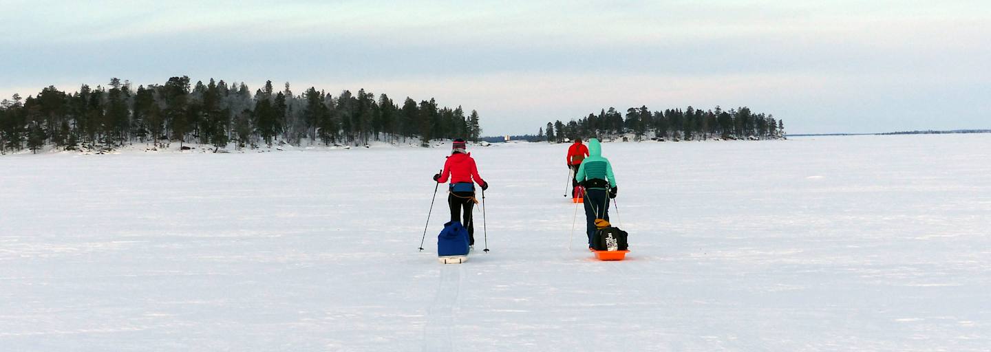 Skiwandern Inarisee Lappland