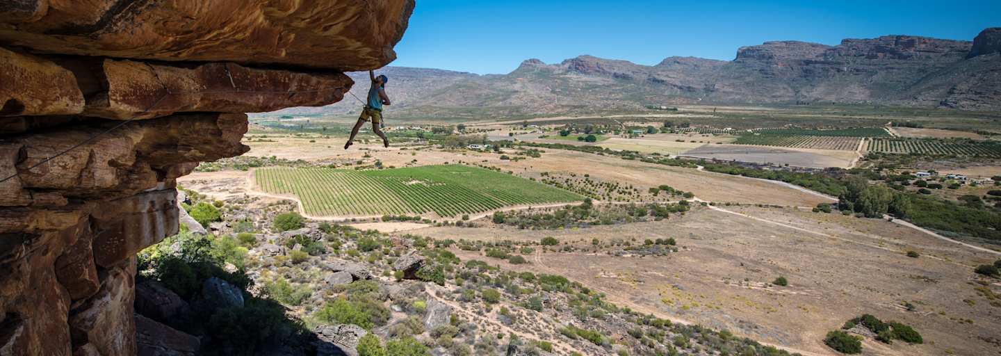 Tradklettern in den Rocklands, Südafrika