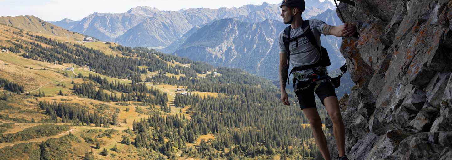 Zweiländer-Sportklettersteig Kanzelwald