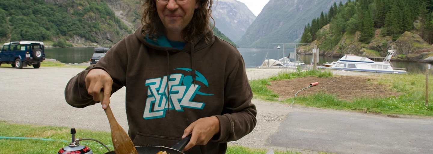 Werner Moser und sein Campingkocher