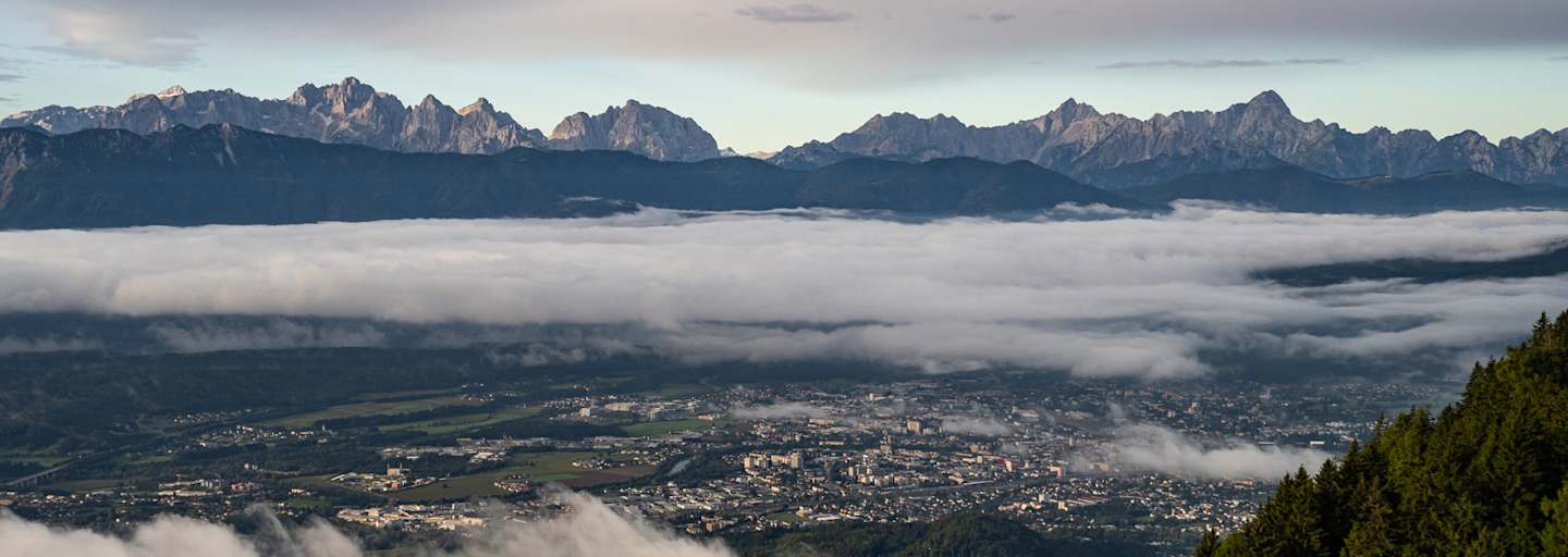 Ausblick von unserer Unterkunft mit Blick auf die Julischen Alpen