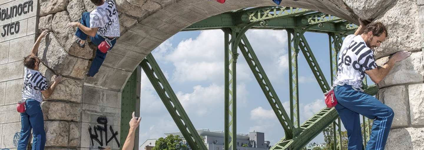 Urban Bouldering Wien: Der Nasenbogen, Döblinger Steg