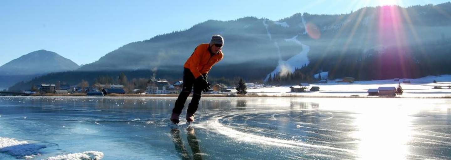 Eissport am Weissensee in Kärnten