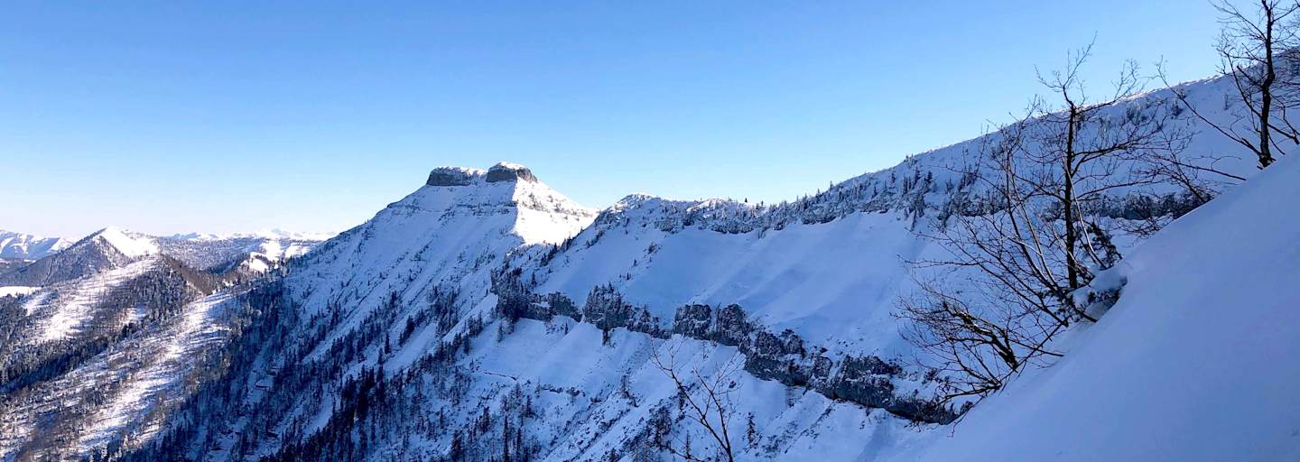 Ausblick im Aufstieg zum Schlenken auf den Schmittenstein (1.695 m)