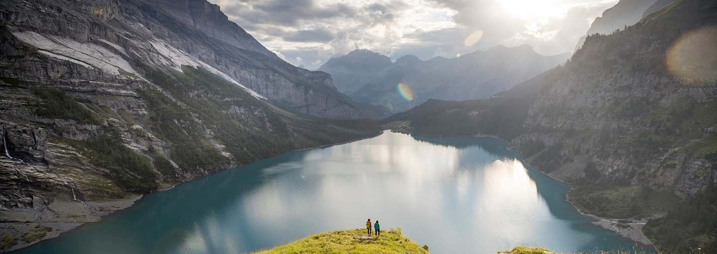 Der Öschinensee in den Berner Alpen war ein beliebtes Tourenziel im Vormonat Mai