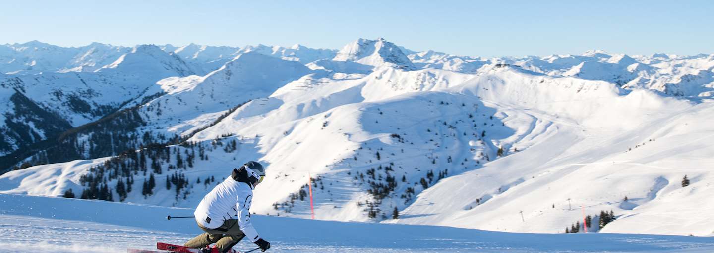 Skifahren im Gebiet KitzSki