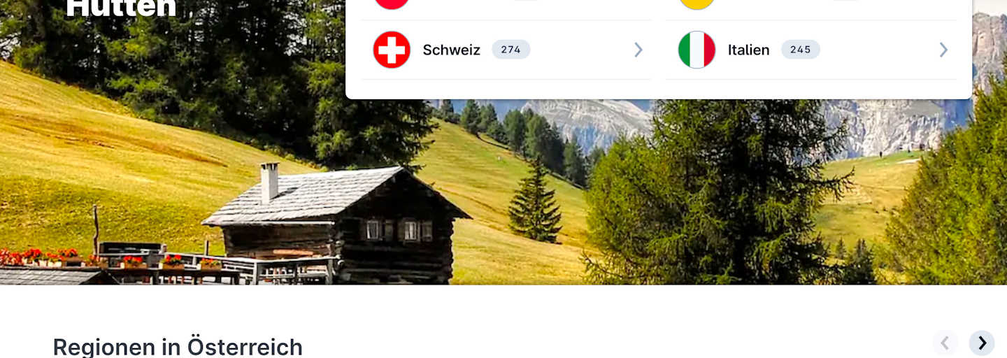Die neue Hütten-Seite auf Bergwelten.com