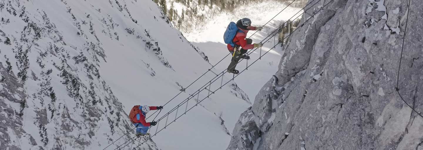Donnerkogel-Klettersteig im Winter