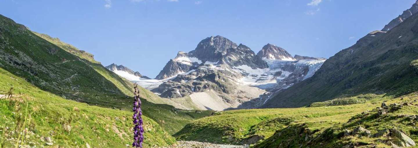 Der höchste Berg Vorarlbergs, der Piz Buin Grond (3.312 m)