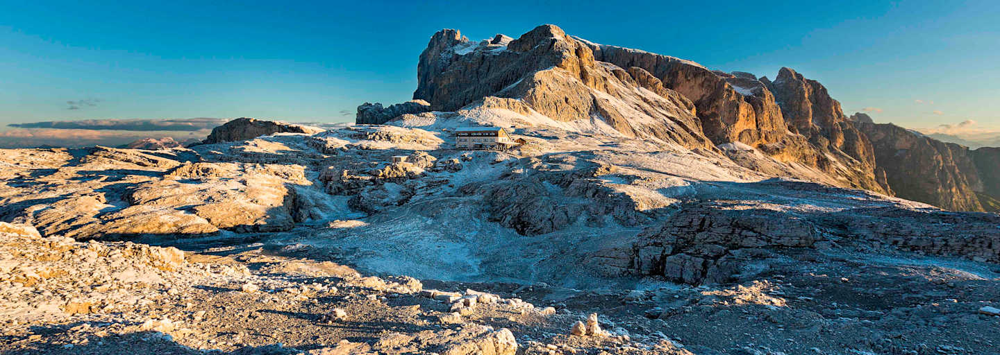 Rifugio Rosetta in der Pala Gruppe