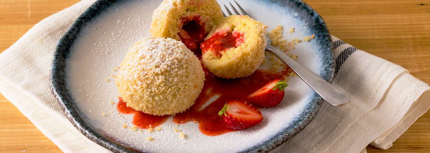 Erdbeer-Topfenknödel Rezept