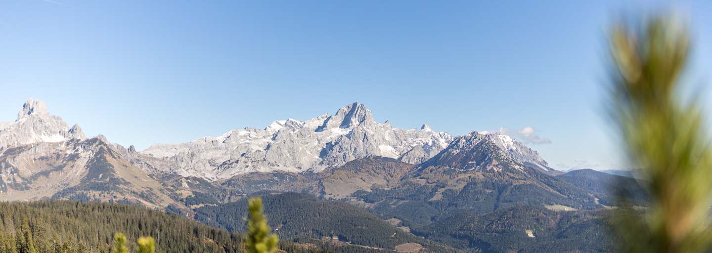 Blick vom Gerzkopf auf das Dachsteinmassiv