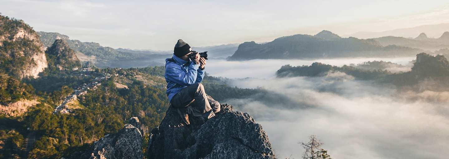 Fotograf auf Berg