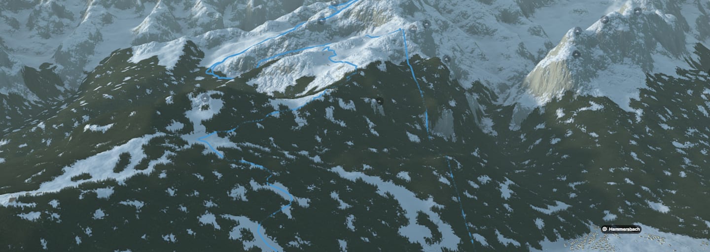 Blaue Stunde am Wahrzeichen von Garmisch-Partenkirchen: der Alpspitze (2.628 m)