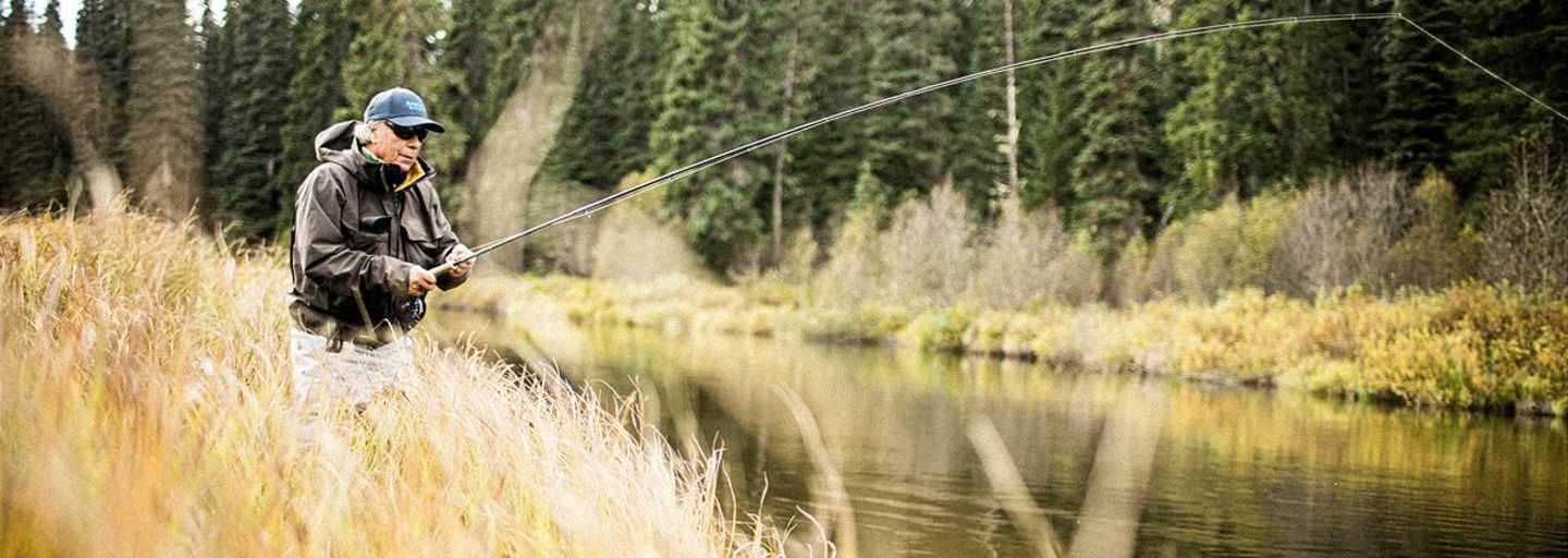 Peter Schröcksnadel beim Fliegenfischen