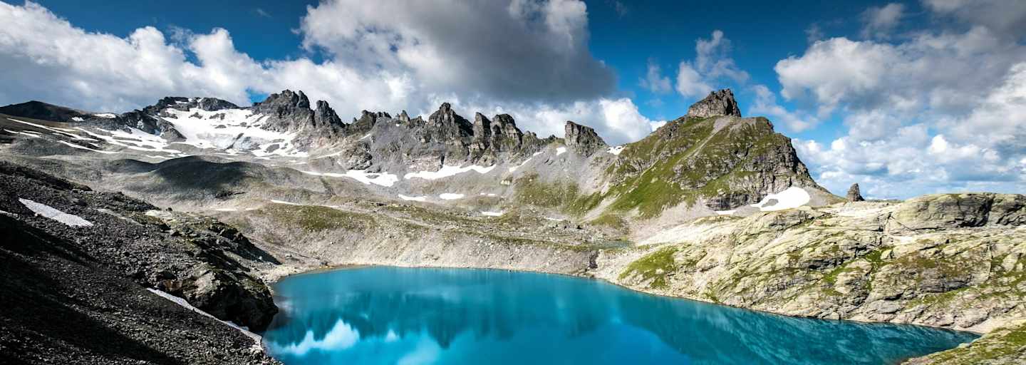 Der Wildsee unterhalb des Pizolgipfel und der Grauen Hörner
