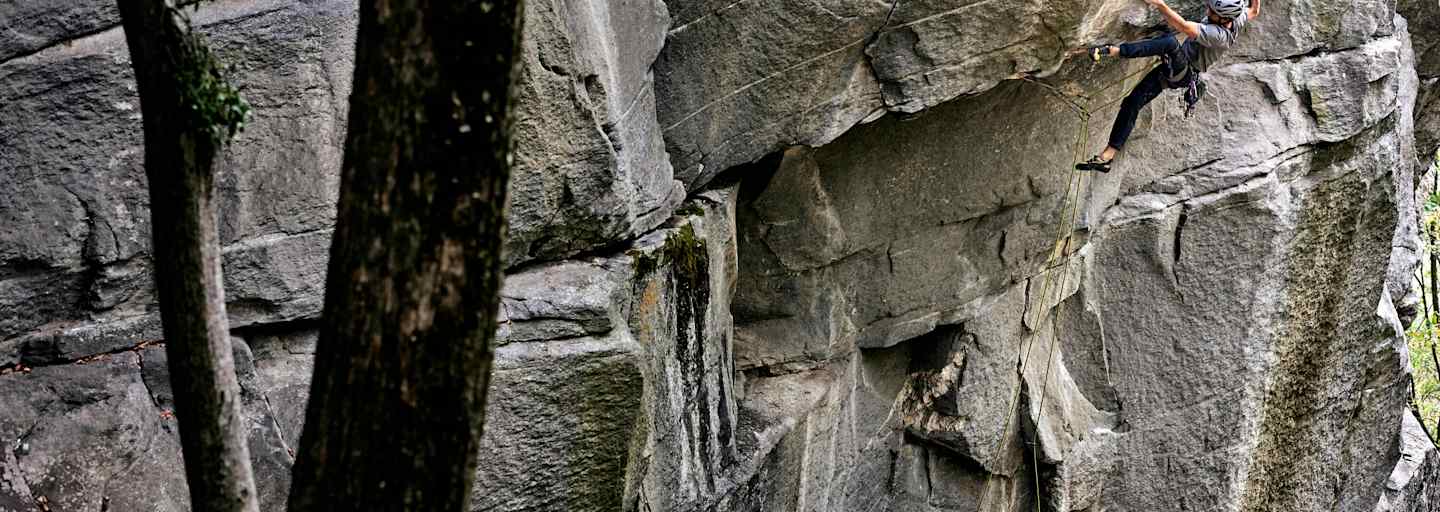 Jacopo Larcher während seiner Erstbegehung der Trad-Route „Tribe“