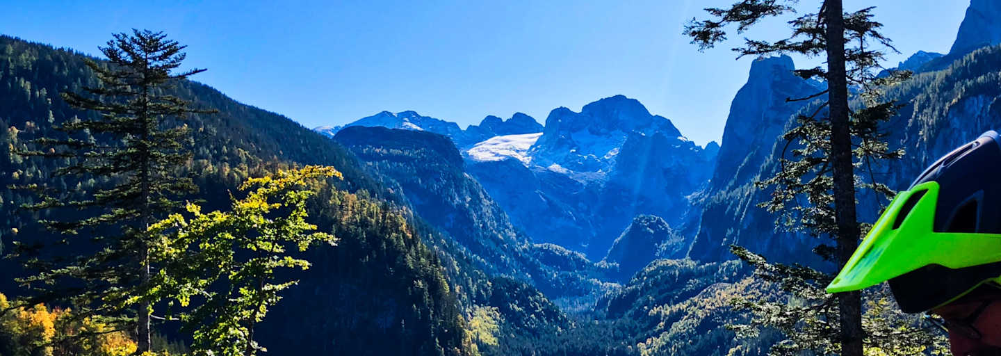 Blick auf den Gosausee und den Dachsteingletscher