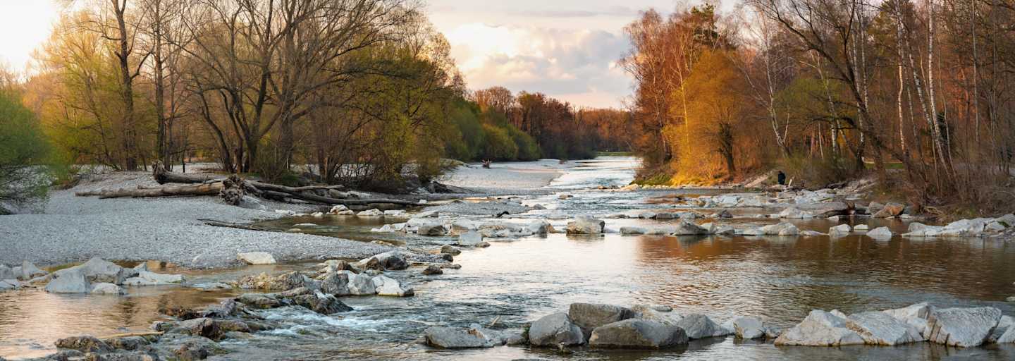 Die Isarauen am Flaucher bei München