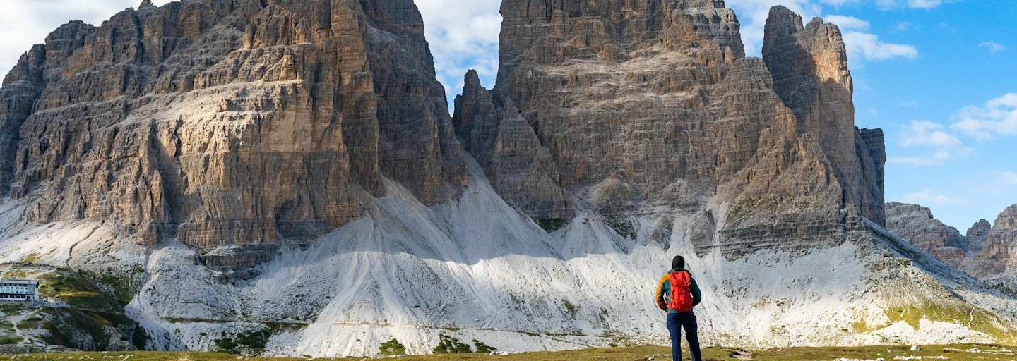 Die Drei Zinnen von Süden aus betrachtet