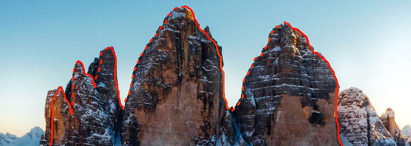 1. Drei Zinnen Traverse Winterbegehung