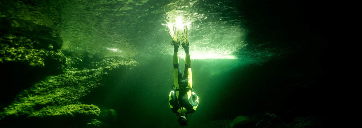 Flusstauchen in der Traun