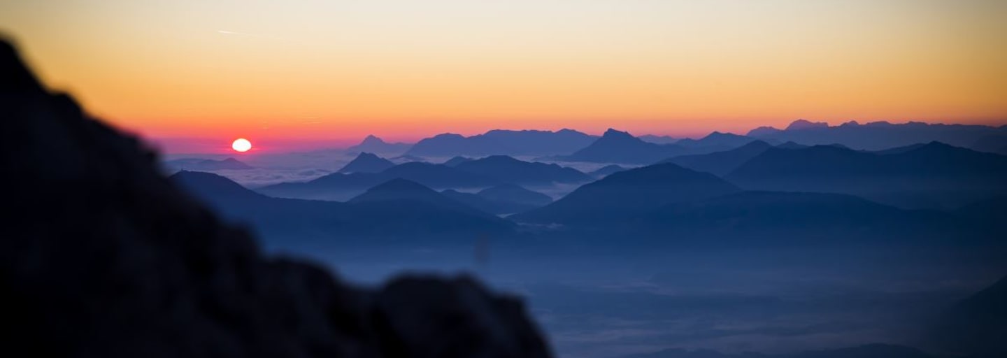 Blick über die Weiten der Alpen