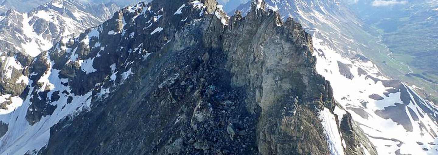 Das Fluchthorn nach dem Felssturz im Juni 2023