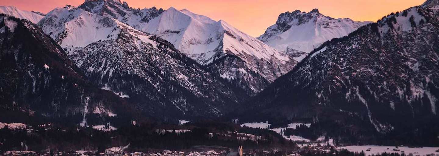 Allgäuer Berge im sanften Abendlicht