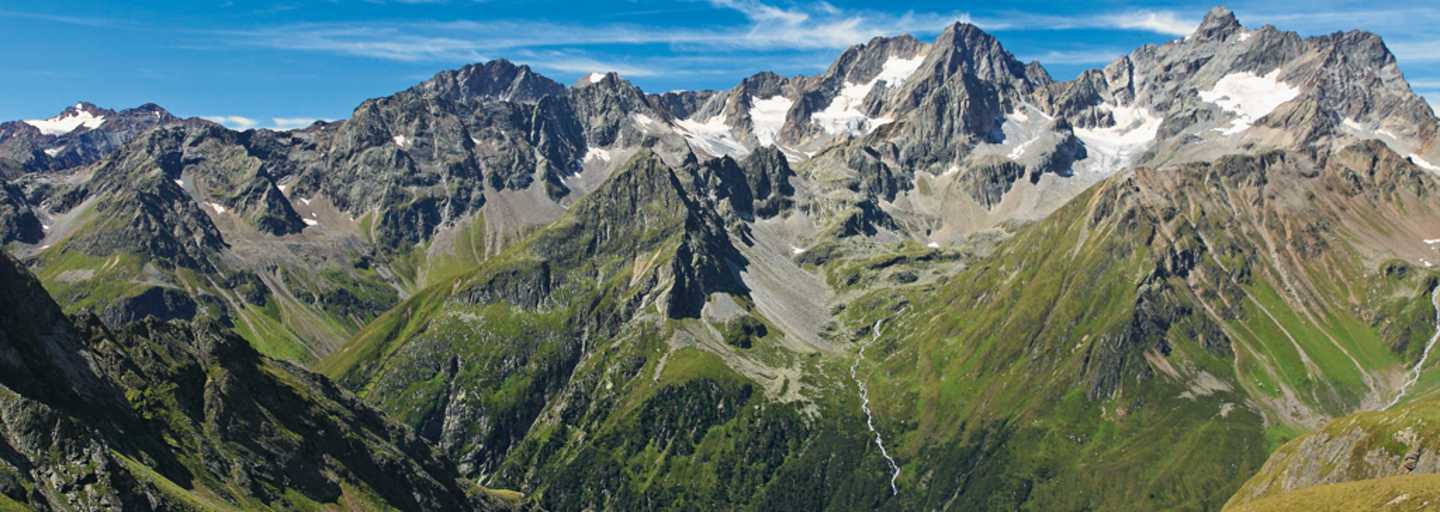 Gipfelkette am Kaunergrat im Pitztal