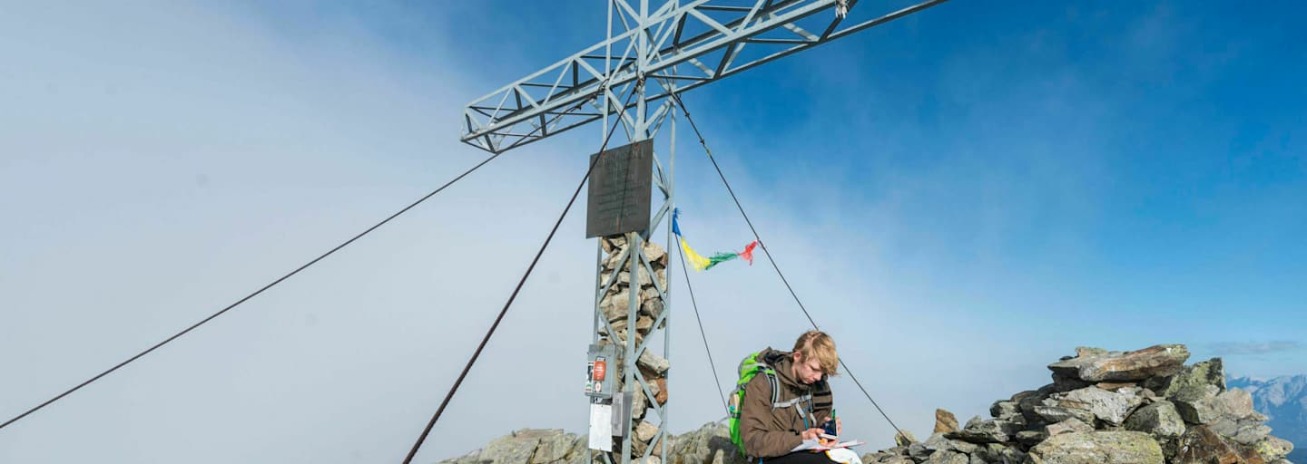 Gipfelbuch am Greifenberg in den Schladminger Tauern