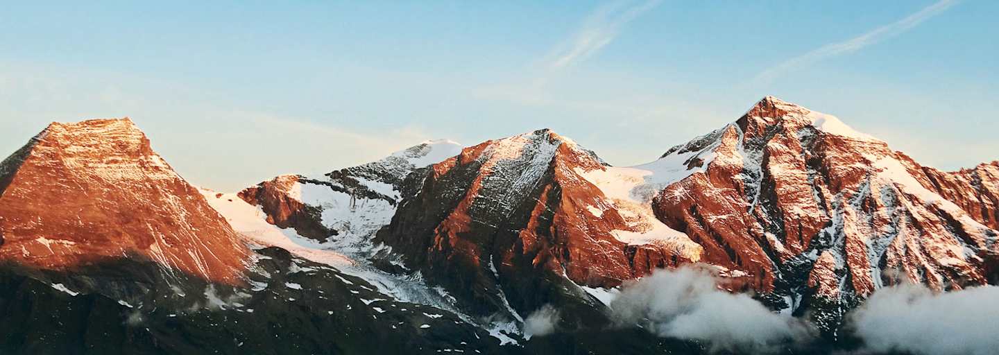Natur-Erlebnisweg Ferleiten: Blick in die Glocknergruppe mit dem Großen Wiesbachhorn