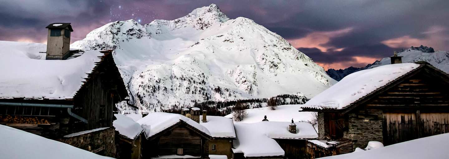Piz Grevasalvas: Blick in die Platta-Gruppe in Graubünden