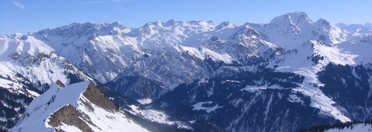 Blick vom Glatthorn gegen das Talende