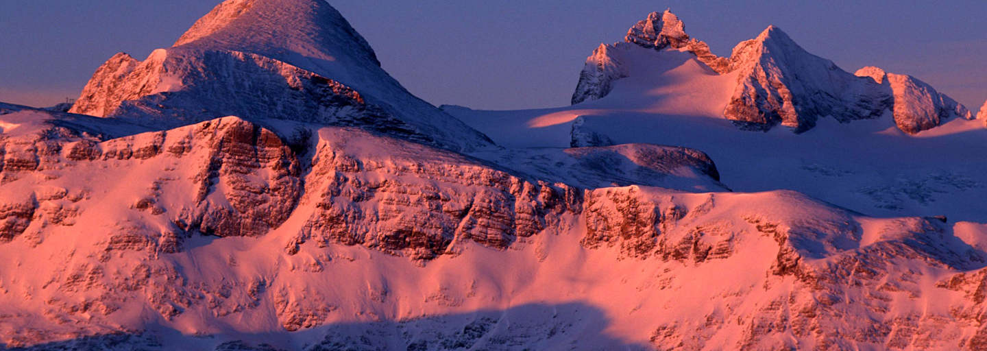 Sonnenaufgang: Hoher Gjaidstein und Dachstein
